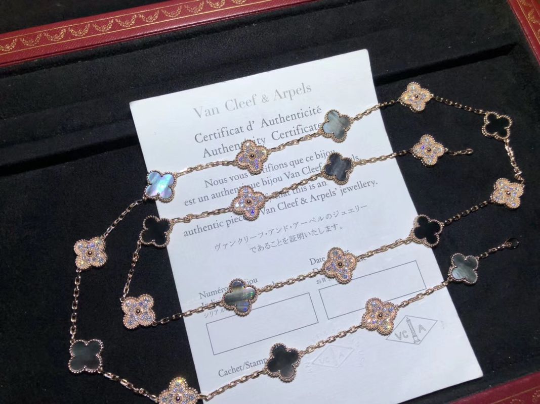 custom jewelry Rose Gold Diamond Custom Brand Jewelry , Vintage  Necklace 20 Motifs Gold Jewelry Supplier