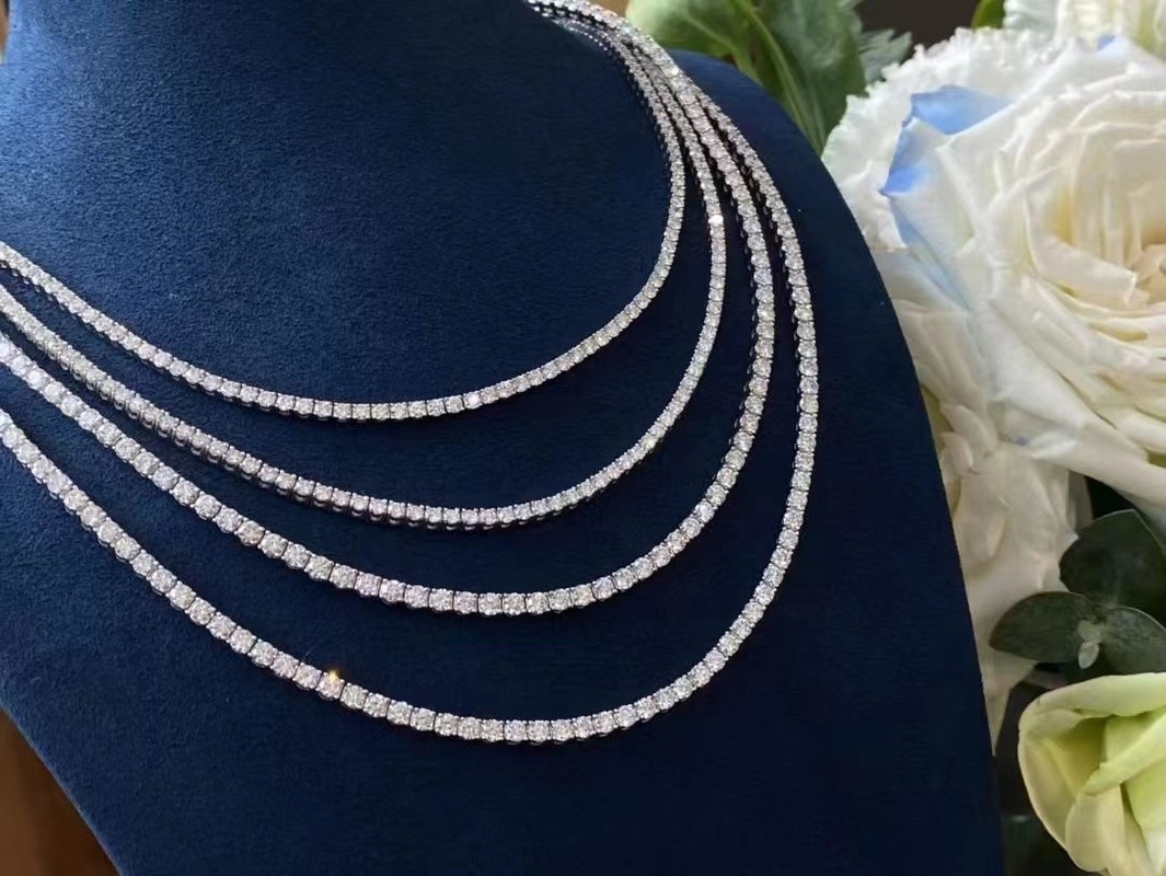 vvs real diamond jewellery fashion jewelry manufacturer china the diamond jewelry factory Diamond Tennis Necklace
