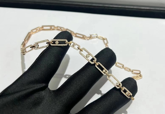 Çin mücevher fabrikası 18k sarı altın elmas kolye AU750 Altın yüksek marka mücevher
