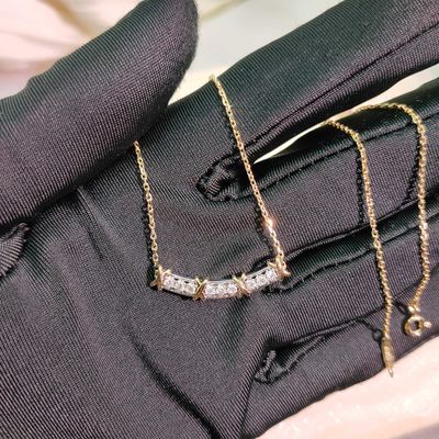 Lüks Gerçek 18k Altın Elmaslar Mücevherler Modern Tasarımlar Bezel Seti