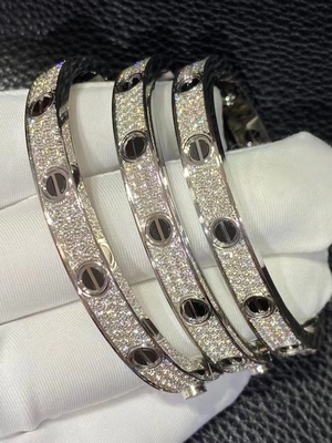 Brand De Love Bilezik N6032417 Kız Arkadaşı Lüks Elmas Mücevher Mücevher Aşk Bilezik 18k Beyaz Altın