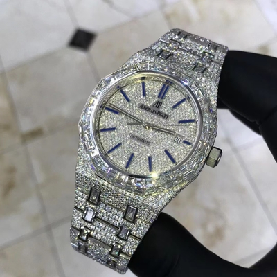 DE Moissanite Vvs Buzdolabı Elmas Saatler Erkek Güzel Mücevherler