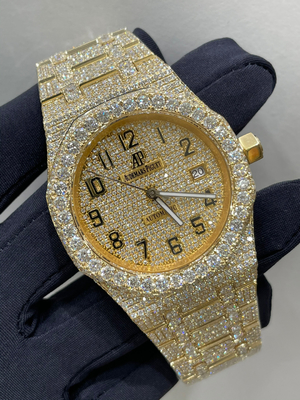 Hiphop Moissanite Ice Cube Saat Otomatik Hareket