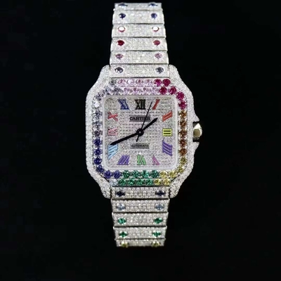vvs1 g şok saati Iced Out Elmas Saatler Hip Hop Bling Mücevher buz kutusu mücevher elmas erkek saatleri
